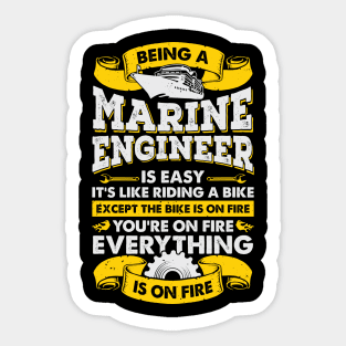 Funny Marine Engineering Job Ship Engineer Gift Sticker